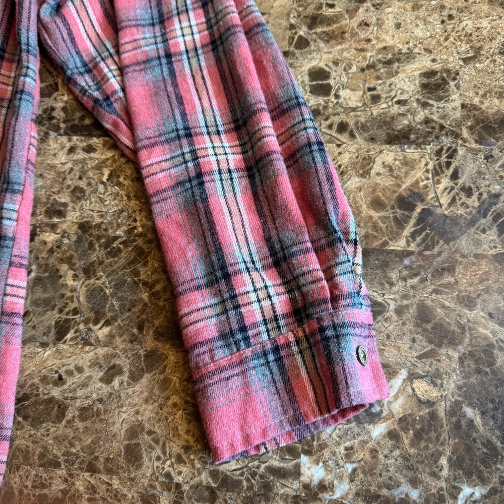 Vintage Plaid Shirt 90’s Flannel Shirt Size XL Pink Oversized Emo Goth Boyfriend - Picture 8 of 8